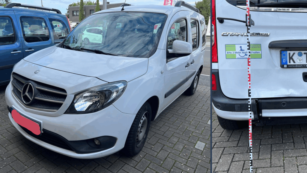 Kundenfahrzeug (Mercedes Citan Kombi) Krankentransport: 1A Ingenieurbüro übernimmt das Flottenmanagement